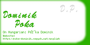 dominik poka business card